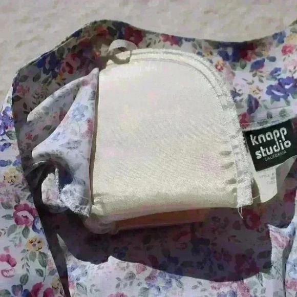 VINTAGE KNAPP STUDIO 80s Lightweight Long Button Up Floral Blazer Women Small - Picture 6 of 9